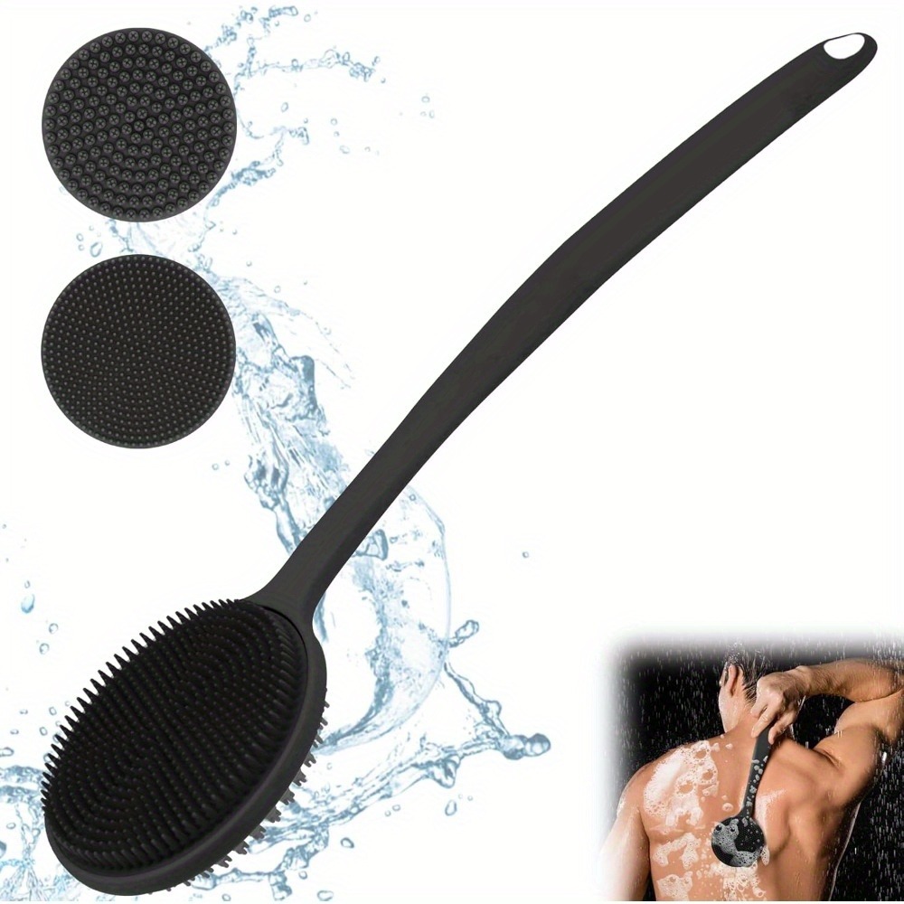 Exfoliating Scrub Mens - Duş için Silikon Sırt Scrubber Fırça