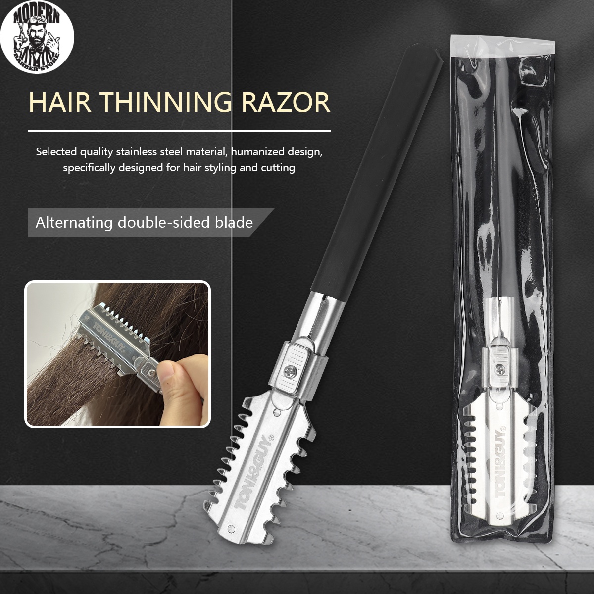 Men'S Grooming Scissors - Salon Çift Taraflı Tıraş Saç Kesme