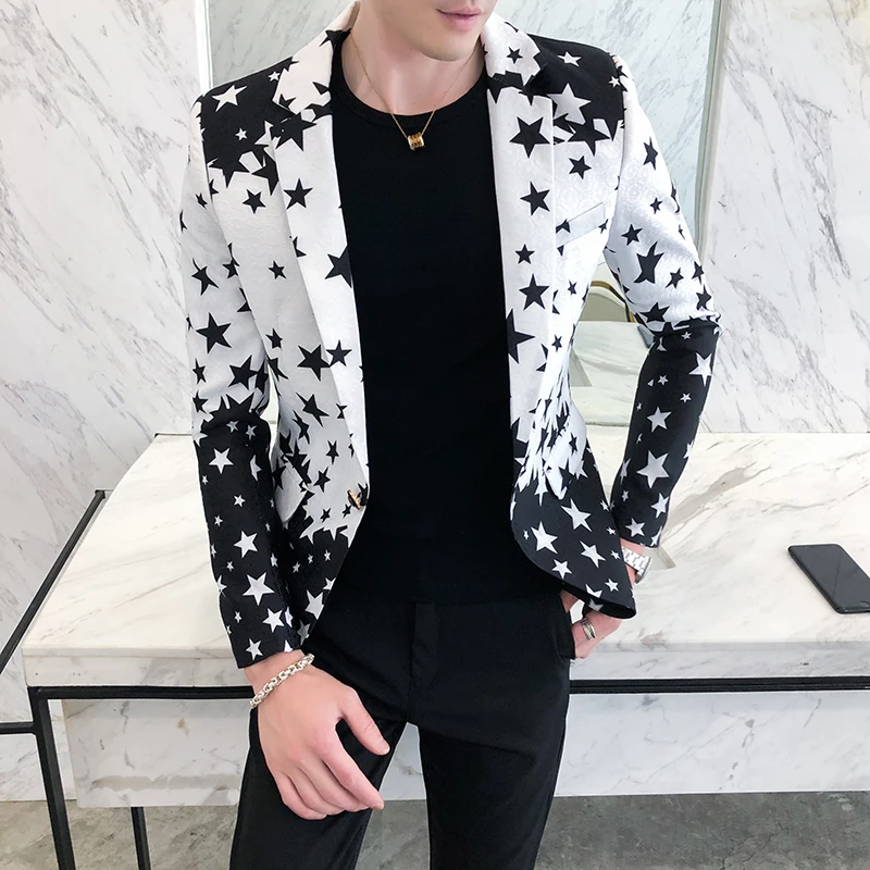 Yıldız Baskılı Slim Fit Blazer - Mens Grooming Brand incelemesi ve fiyatı