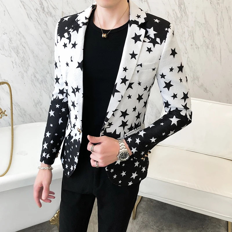 Yıldız Baskılı Slim Fit Blazer - Mens Grooming Brand incelemesi ve fiyatı
