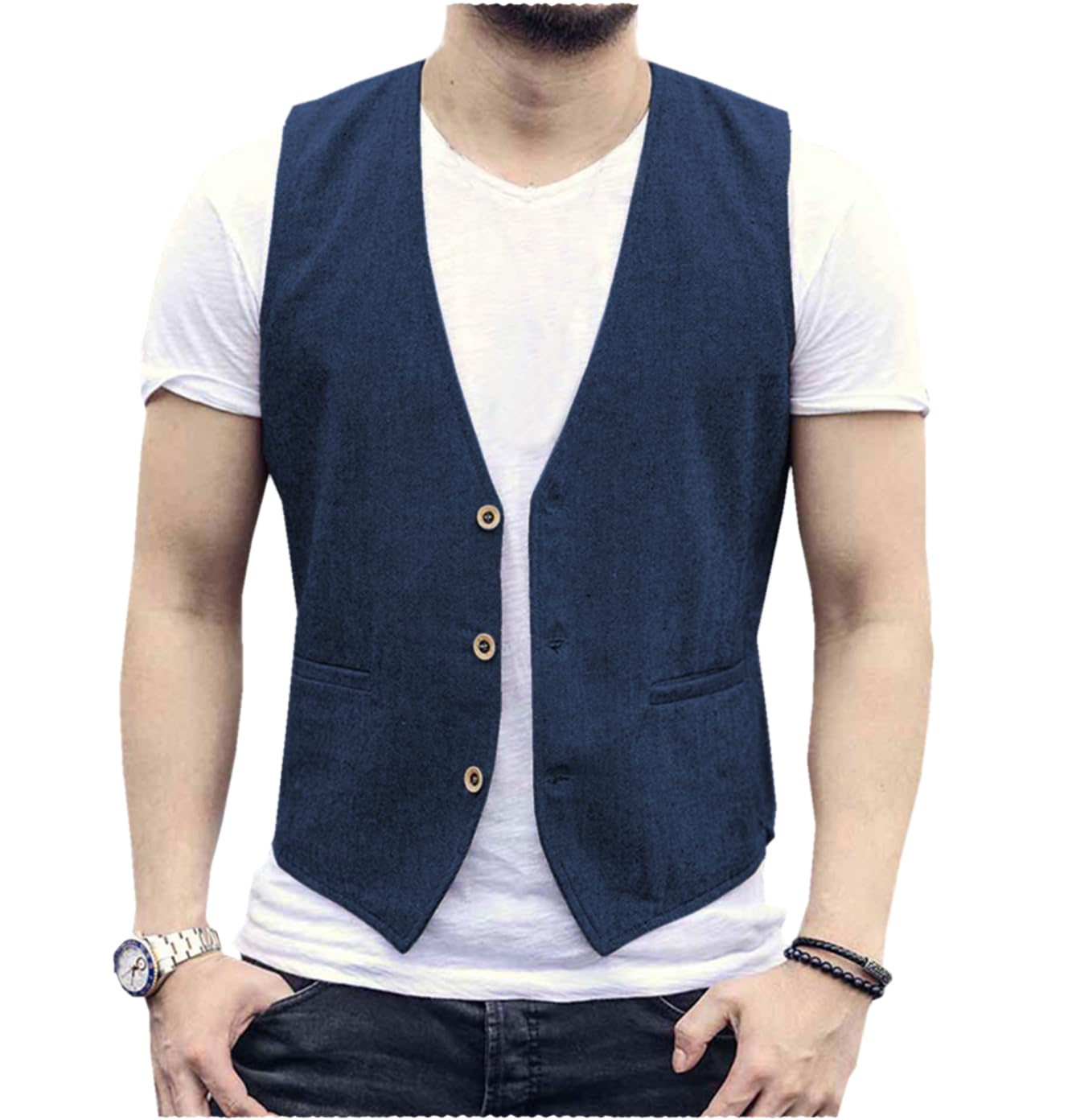 Keten Erkek Yelek Düğün Damat  - Men'S Grooming Room incelemesi ve fiyatı