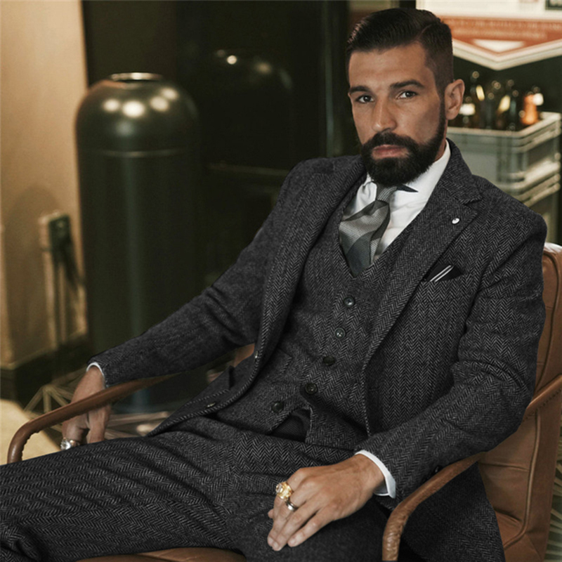 Gri yün tüvit kış Suit erkekle - Men'S Grooming Room incelemesi ve fiyatı